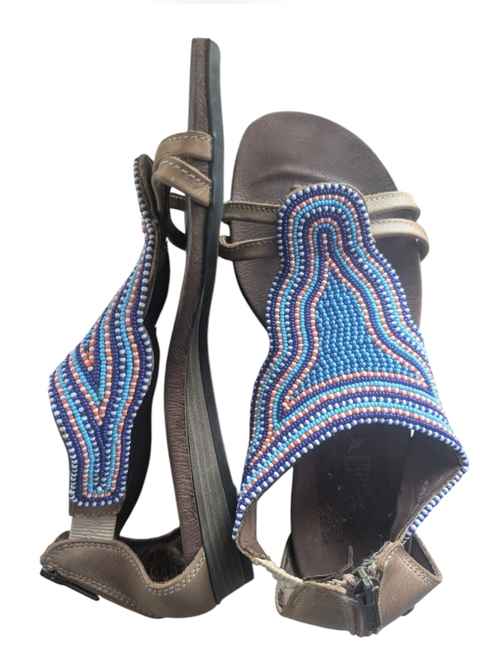 Pikolinos Maasai Beaded Leather Sandals 37